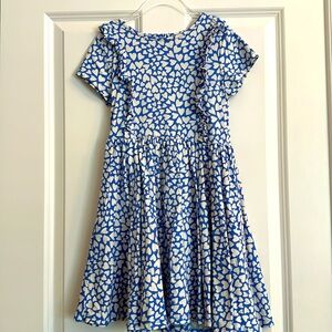 Mini Boden Blue and White Short Sleeve Dress Size 7-8